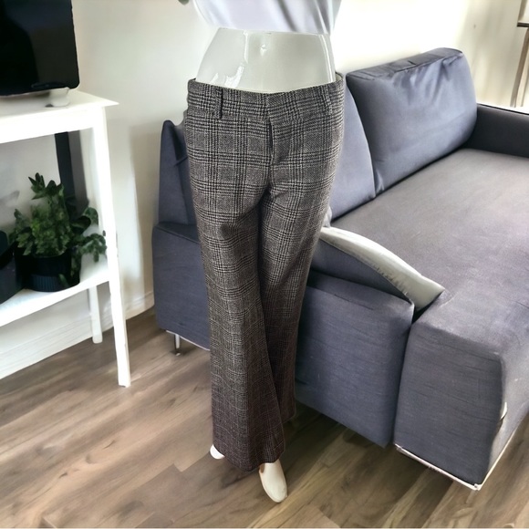 Vintage Juicy Couture Wool blend Tweed trousers flare leg SZ28 heart on back USA - Picture 3 of 13